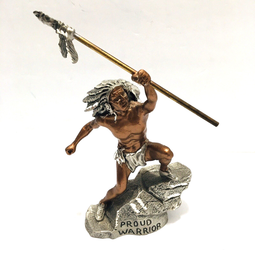 Vtg 1990 Masterworks USA Pewter Figurine "PROUD WARRIOR" by Peter C. Sedlow